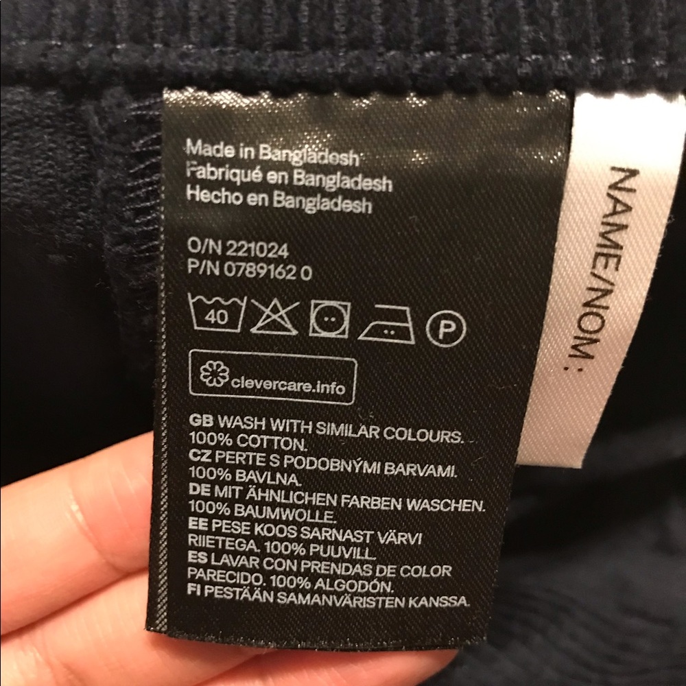 H&M Navy Blue Corduroy Button Up Skirt - Picture 5 of 7